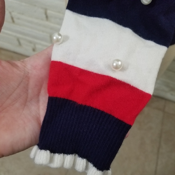 🍁 LC  Patriotic Boatneck Top With Pearls Small - Picture 3 of 6